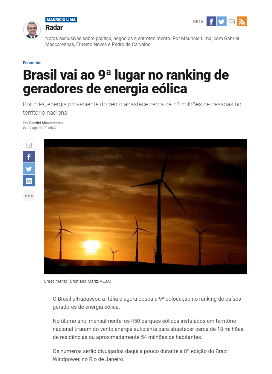 Veja 2 - Brazil Windpower