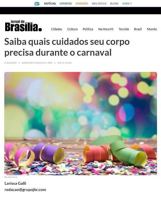 Jornal de Brasília - Dr. Caio Athayde - 03-02-2018