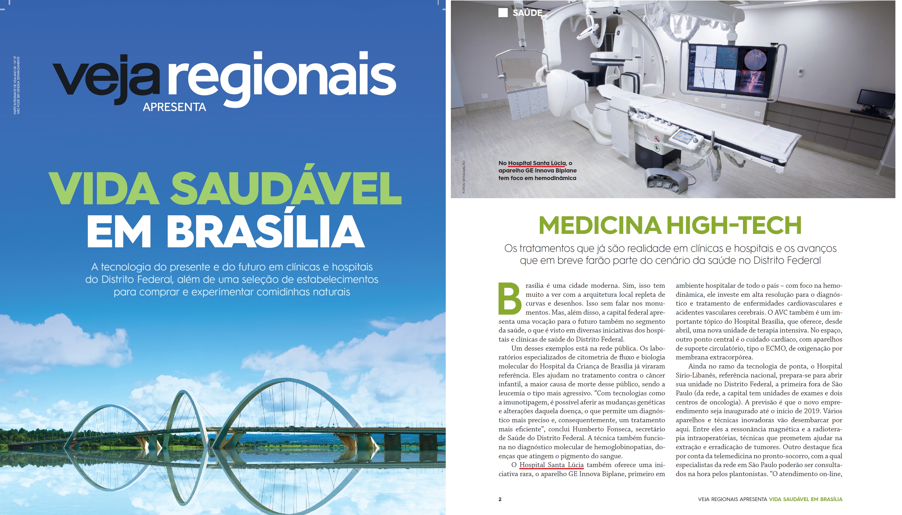 Suplemento VEJA - Hospital Santa Lúcia HSLS - Agosto de 2018