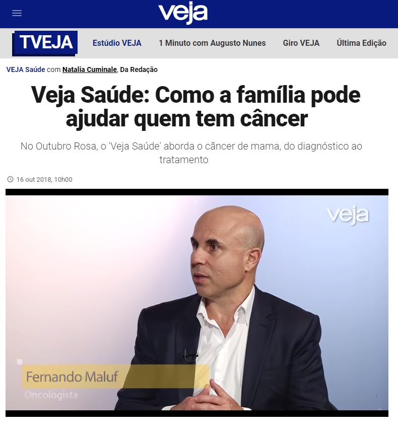 Veja Saúde - Dr. Fernando Maluf - 16-10-2018