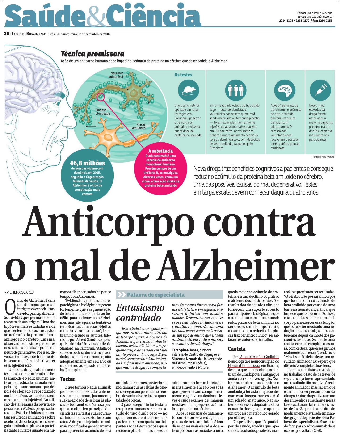 Correio Braziliense - Dr. Amauri Godinho HSL - 01-09-20166