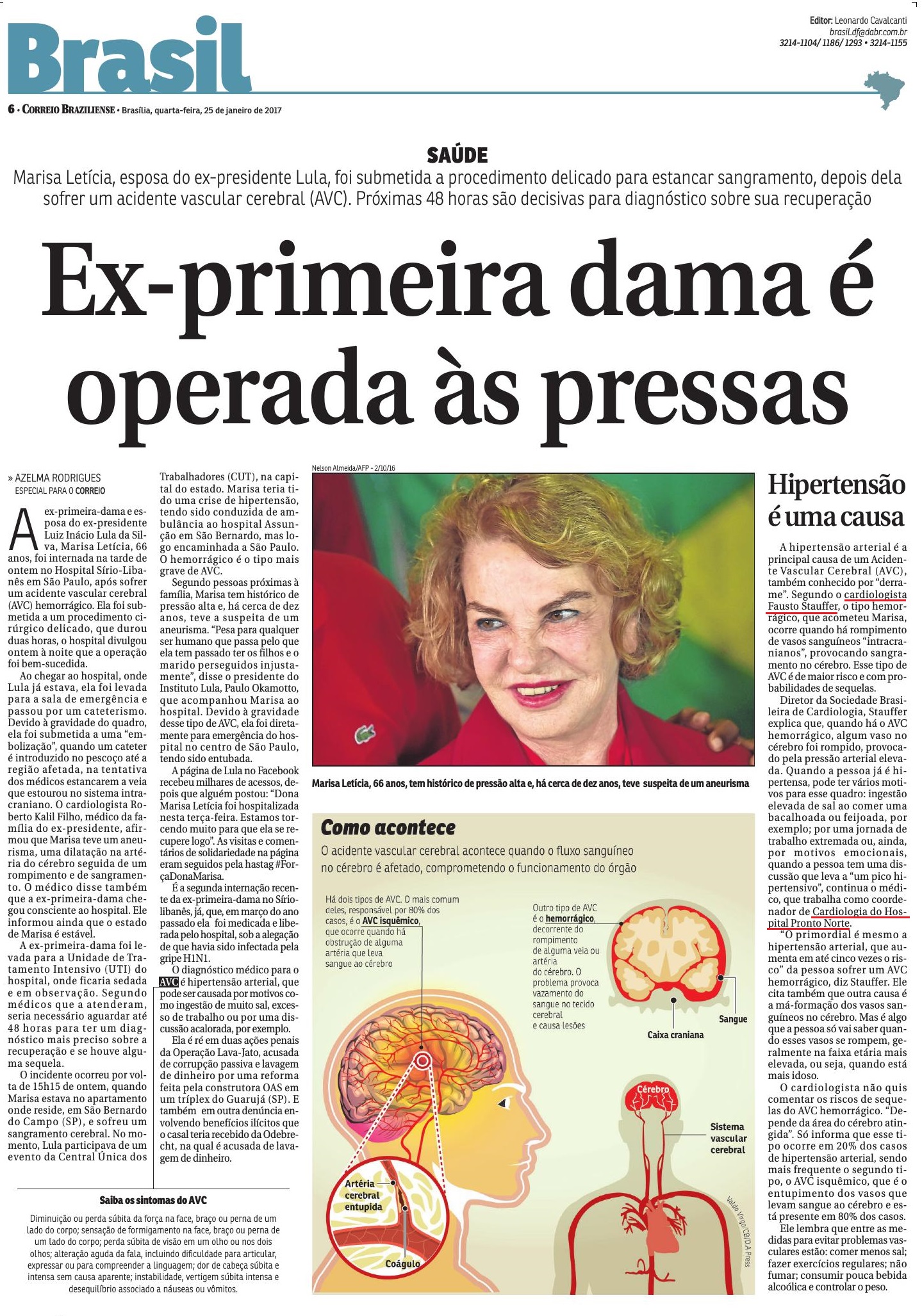 Correio Braziliense - Dr. Fausto Stauffer HPN - 25-01-2017