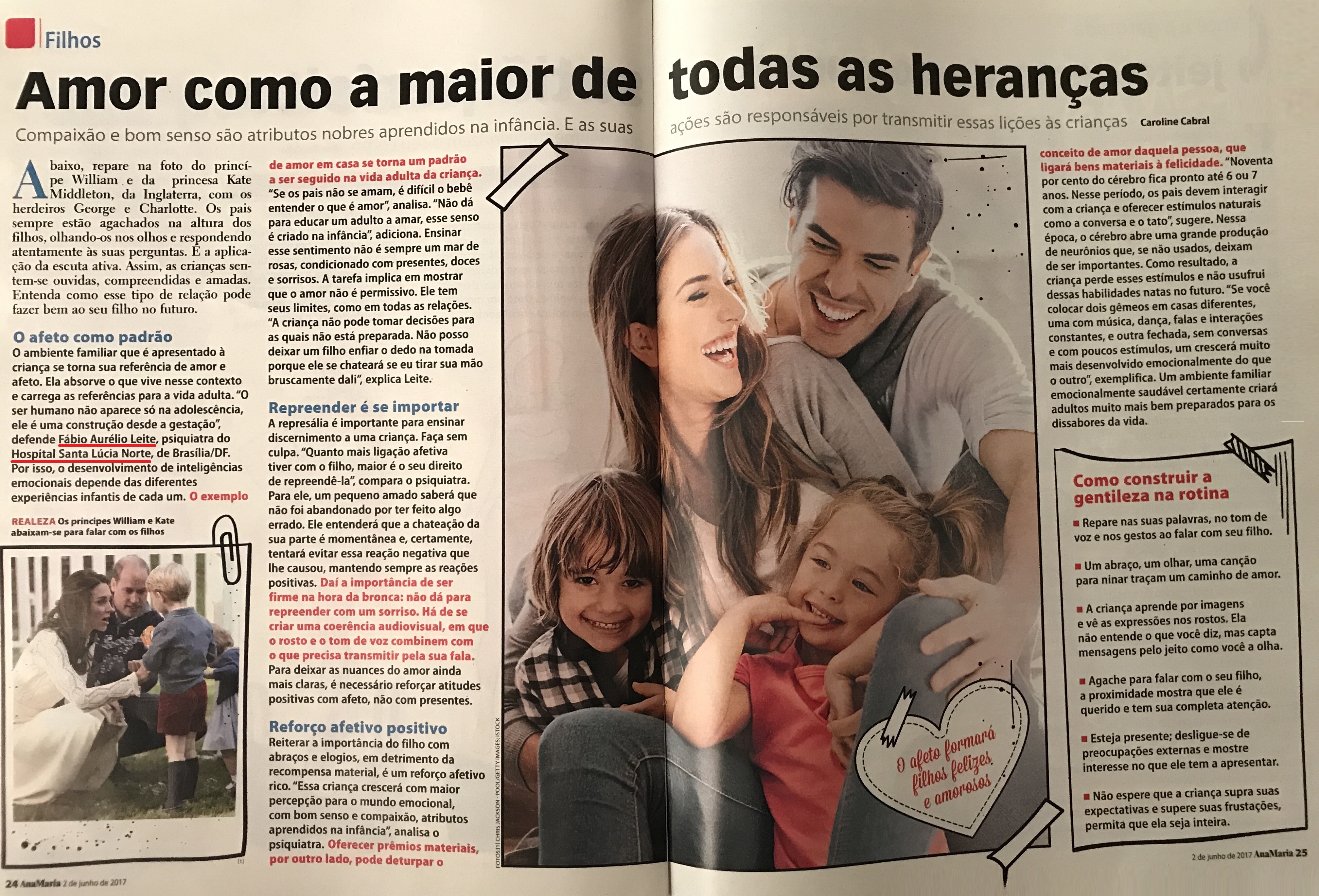 Revista Ana Maria (Página 1 e 2) - Dr. Fábio Aurélio Leite HSLN - Junho de 2017