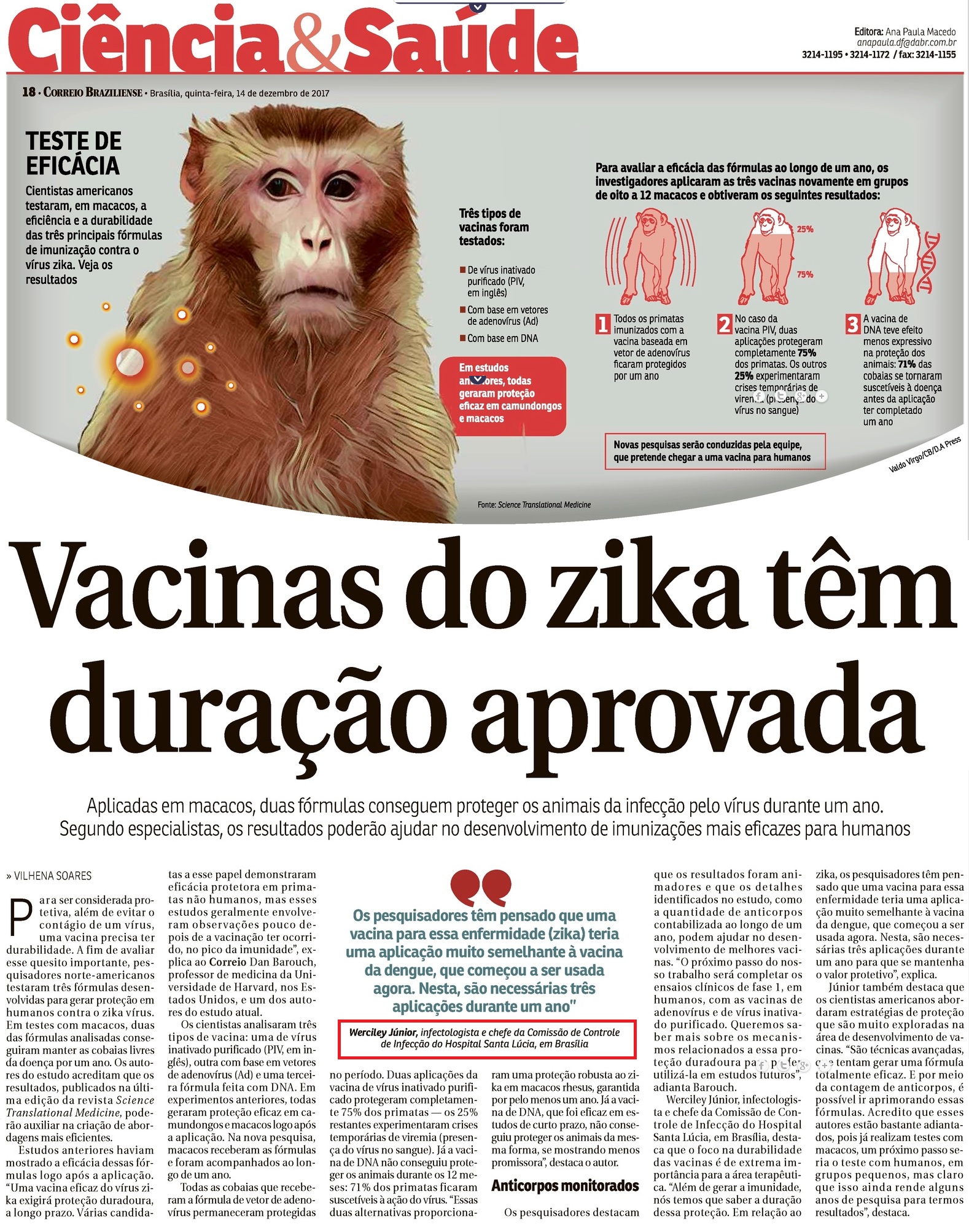 Correio Braziliense - Dr. Werciley Júnior HSL - 14-12-2017