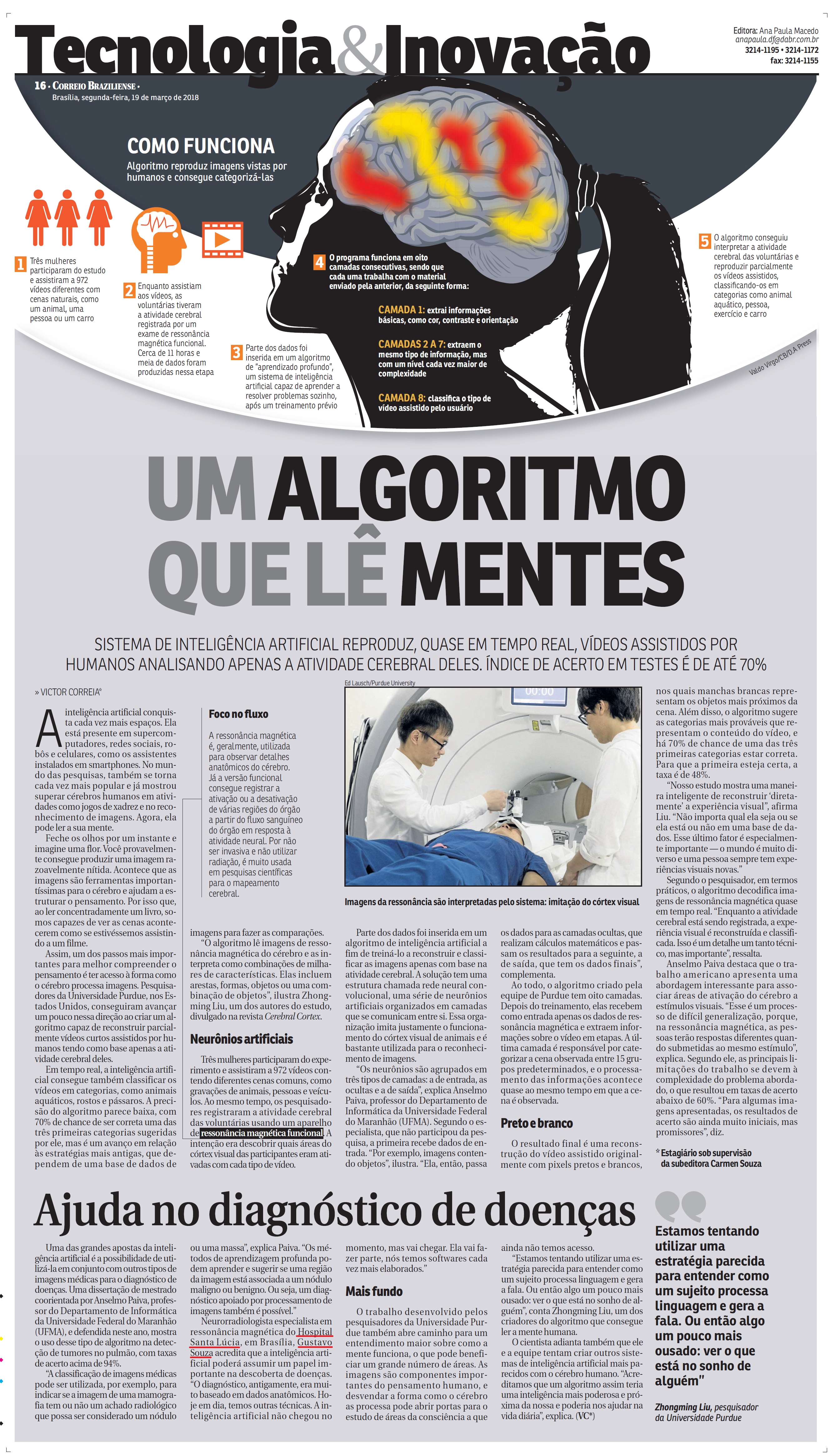 Correio Braziliense - Dr. Gustavo Souza HSLS - 19-03-2018