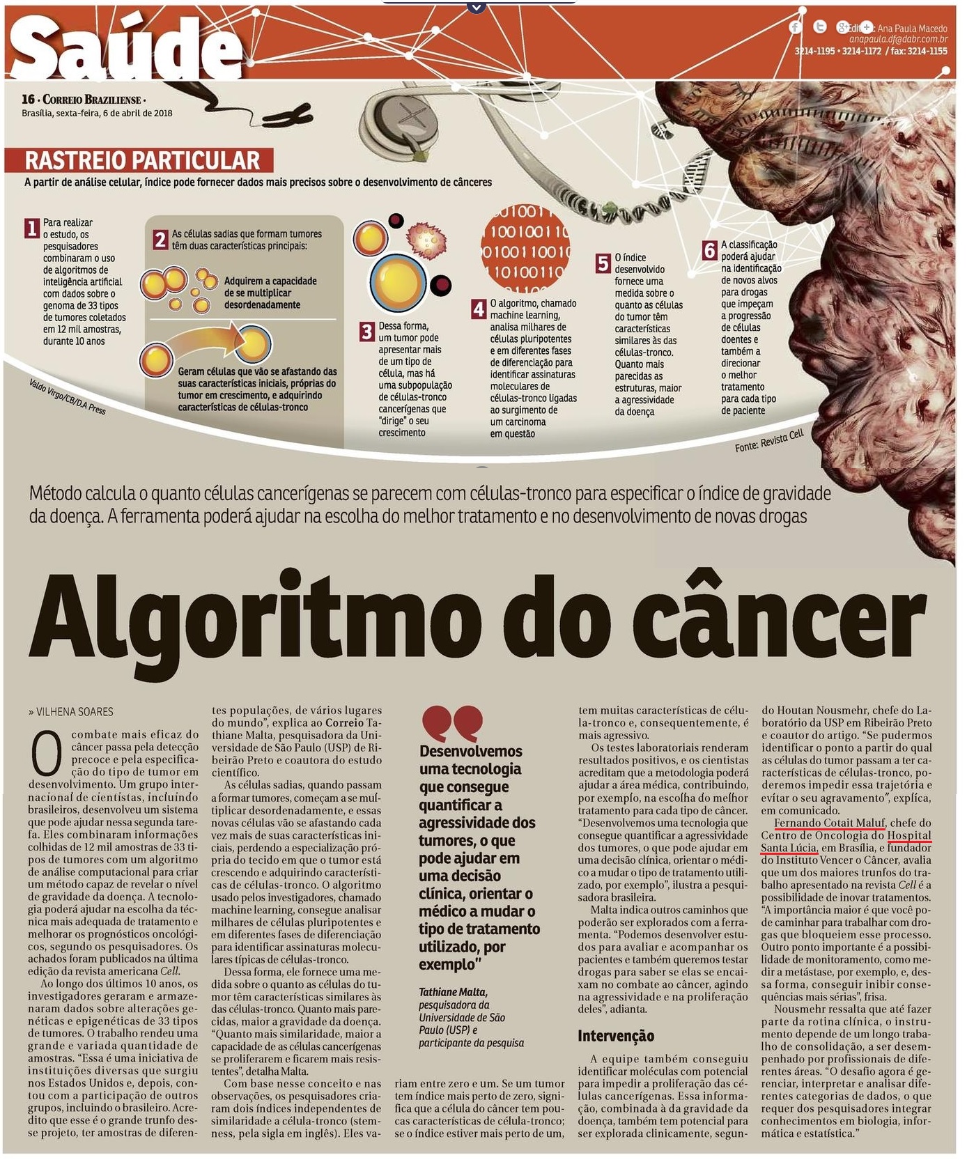 Correio Braziliense - Dr. Fernando Maluf HSLS - 06-04-2018