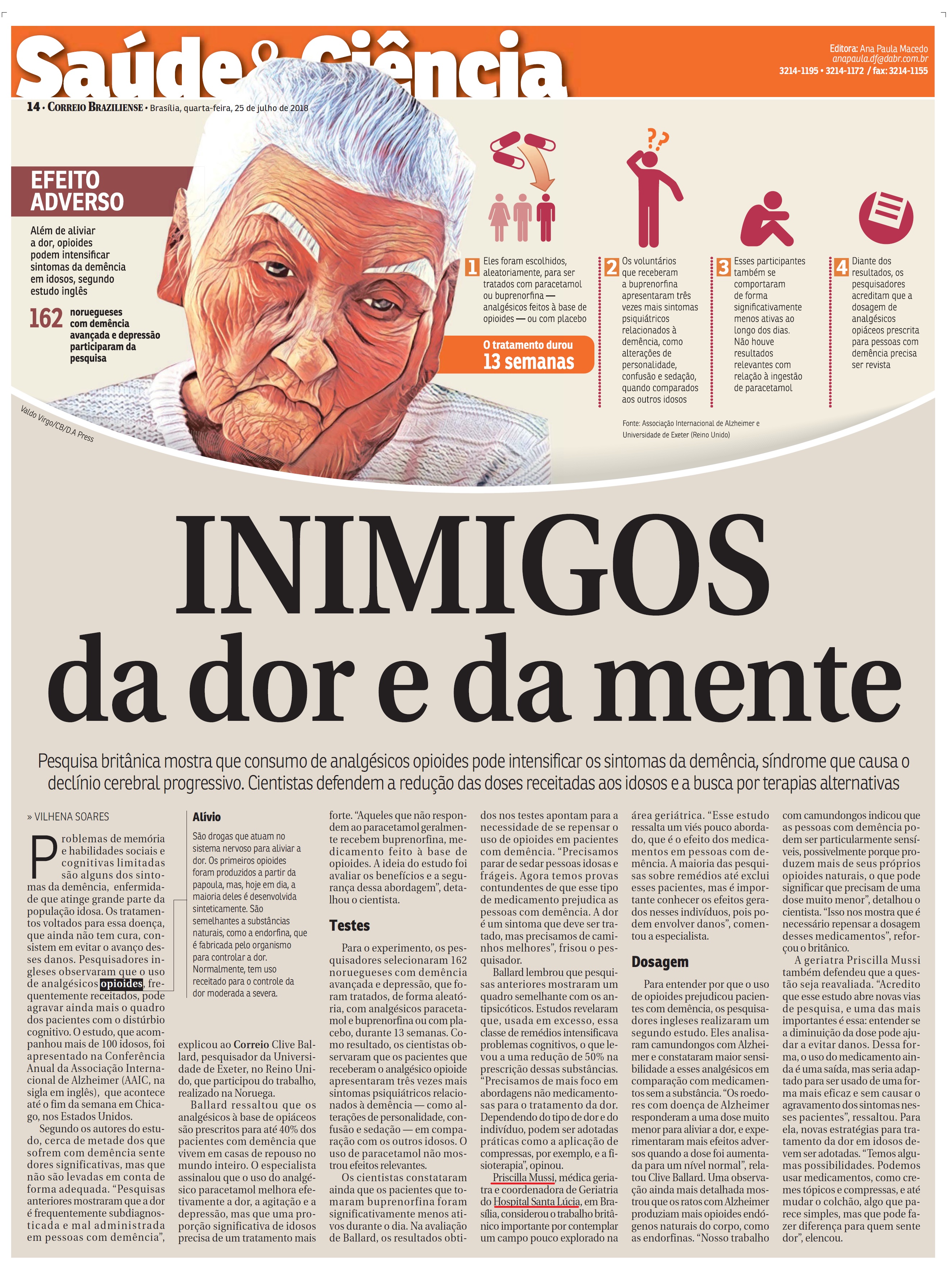 Correio Braziliense - Dra. Priscilla Mussi HSLS - 25-07-2018