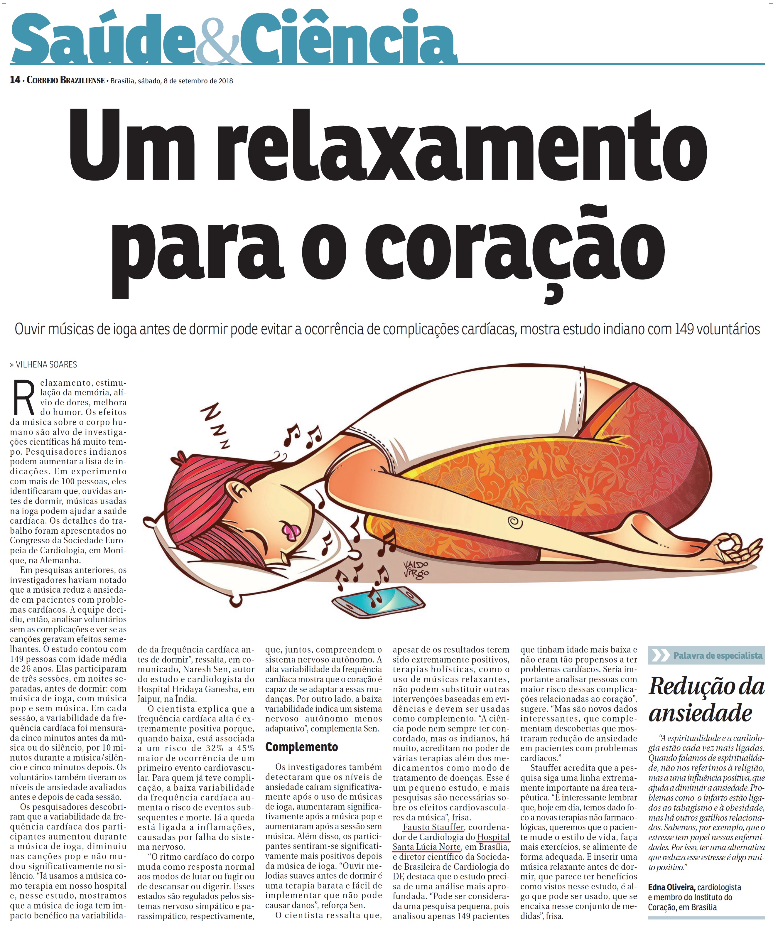 Correio Braziliense - Dr. Fausto Stauffer HSLN - 08-09-2018