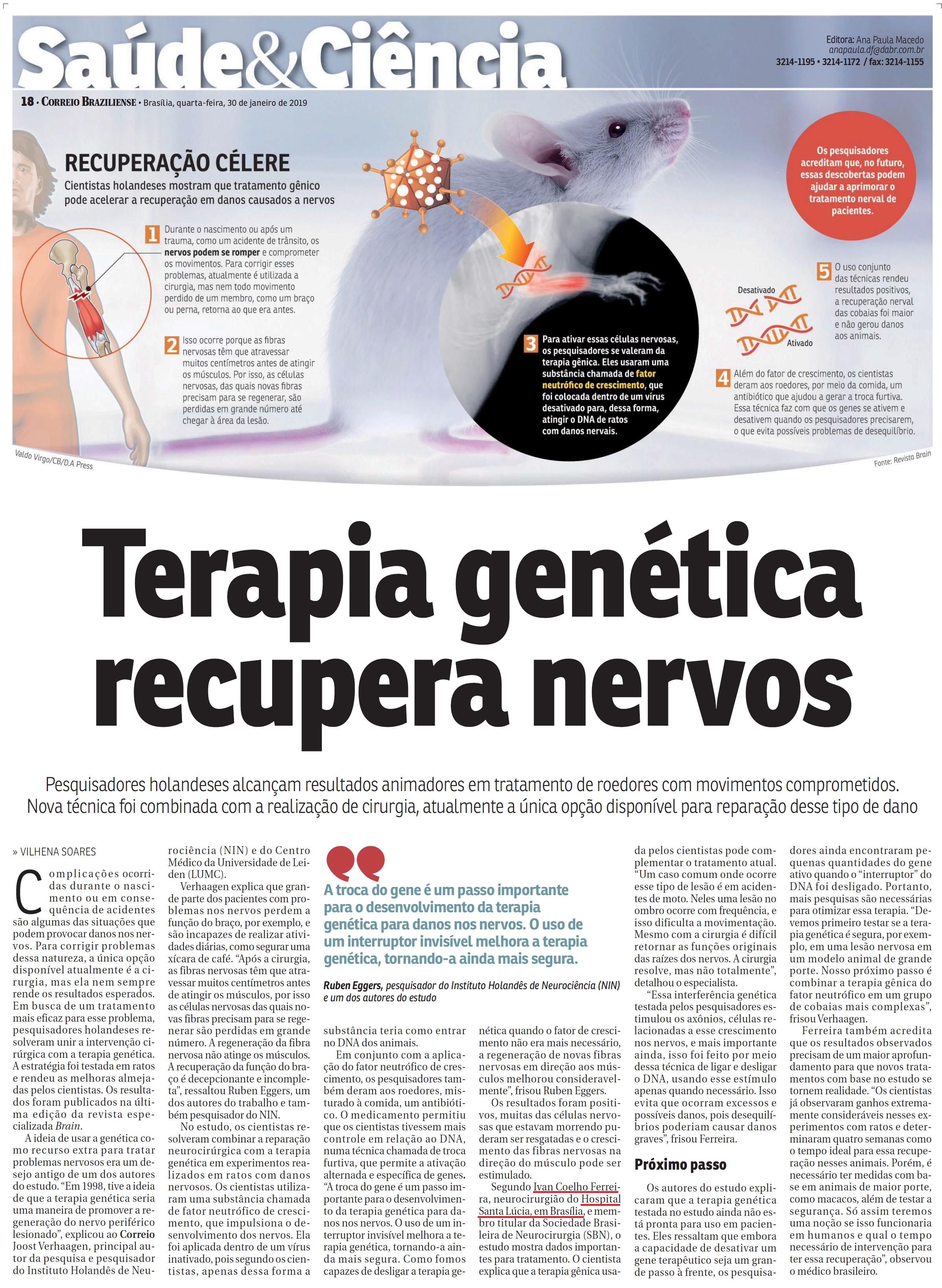 Correio Braziliense - Dr. Ivan Coelho HSLS - 30-01-2019