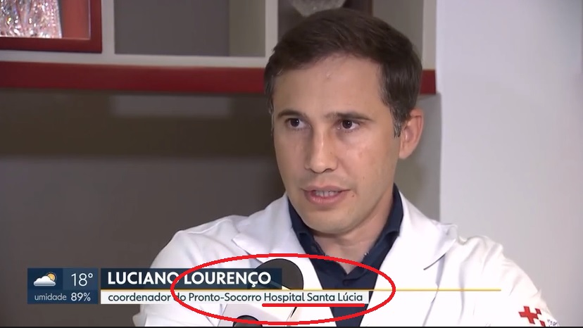 TV Globo (citação) - Dr. Luciano Lourenço HSLS - 05-02-2019