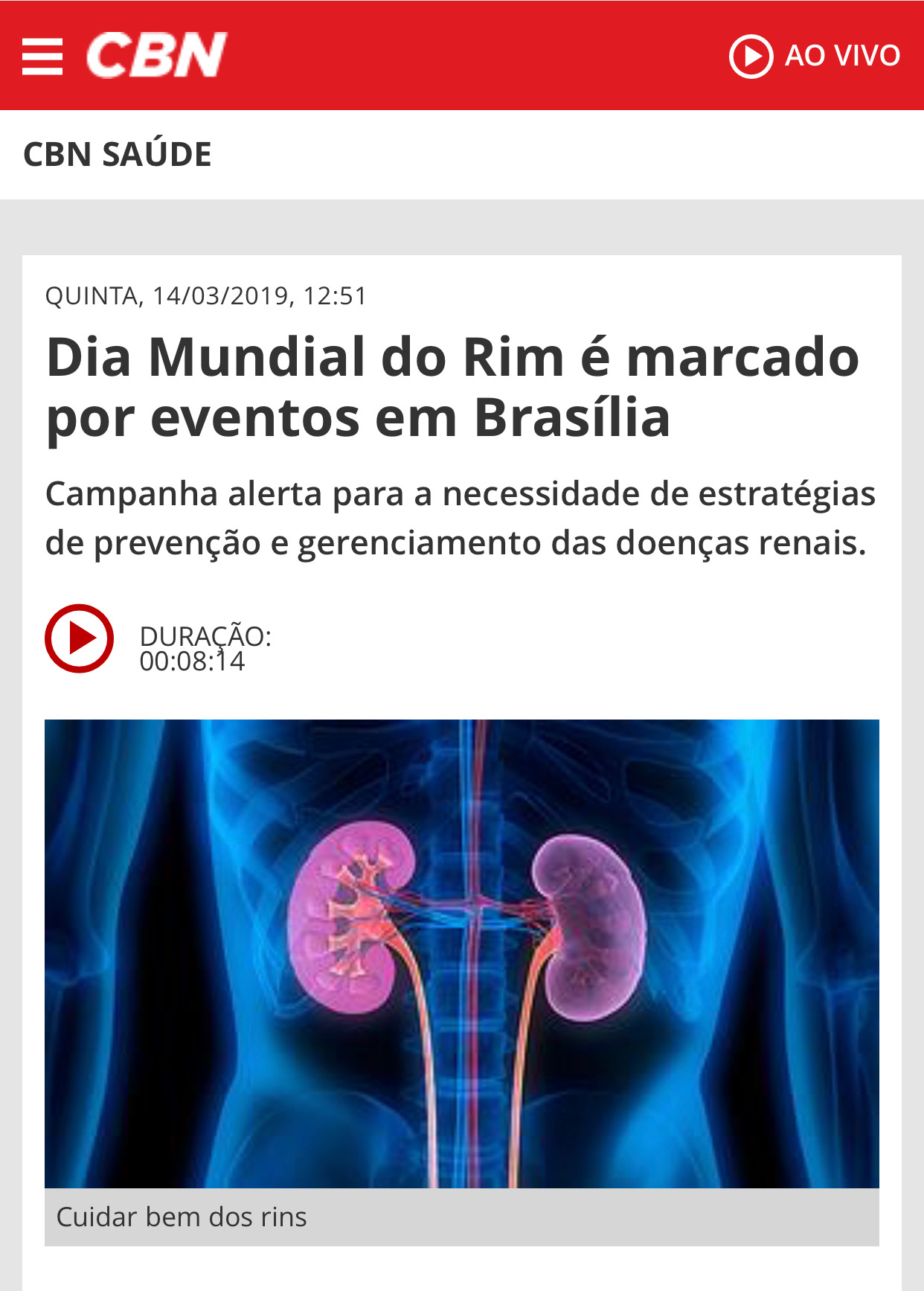 Rádio CBN Brasília - Dra. Maria Letícia CDRB - 14-03-2019