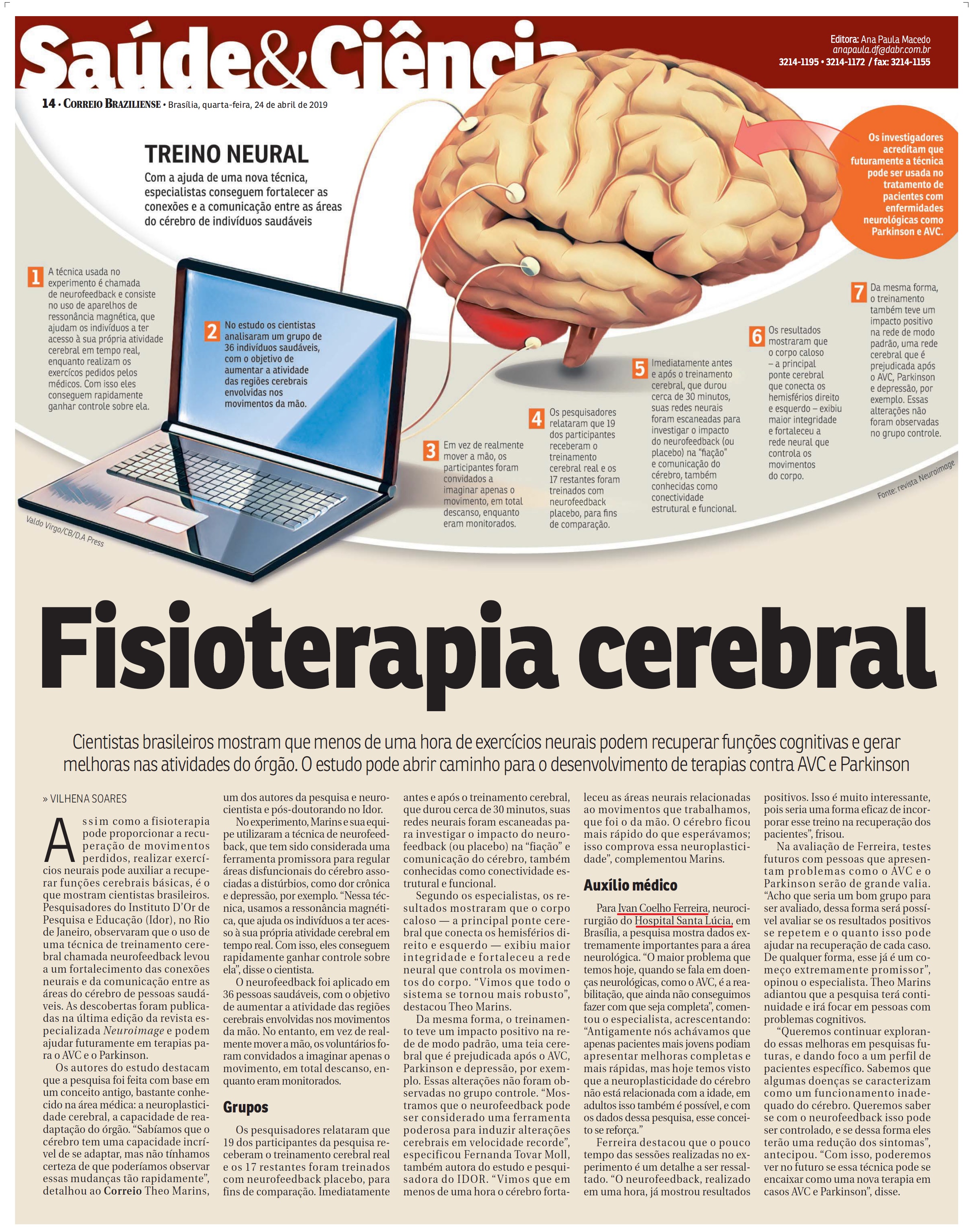 Correio Braziliense - Dr. Ivan Coelho HSLS - 24-04-2019