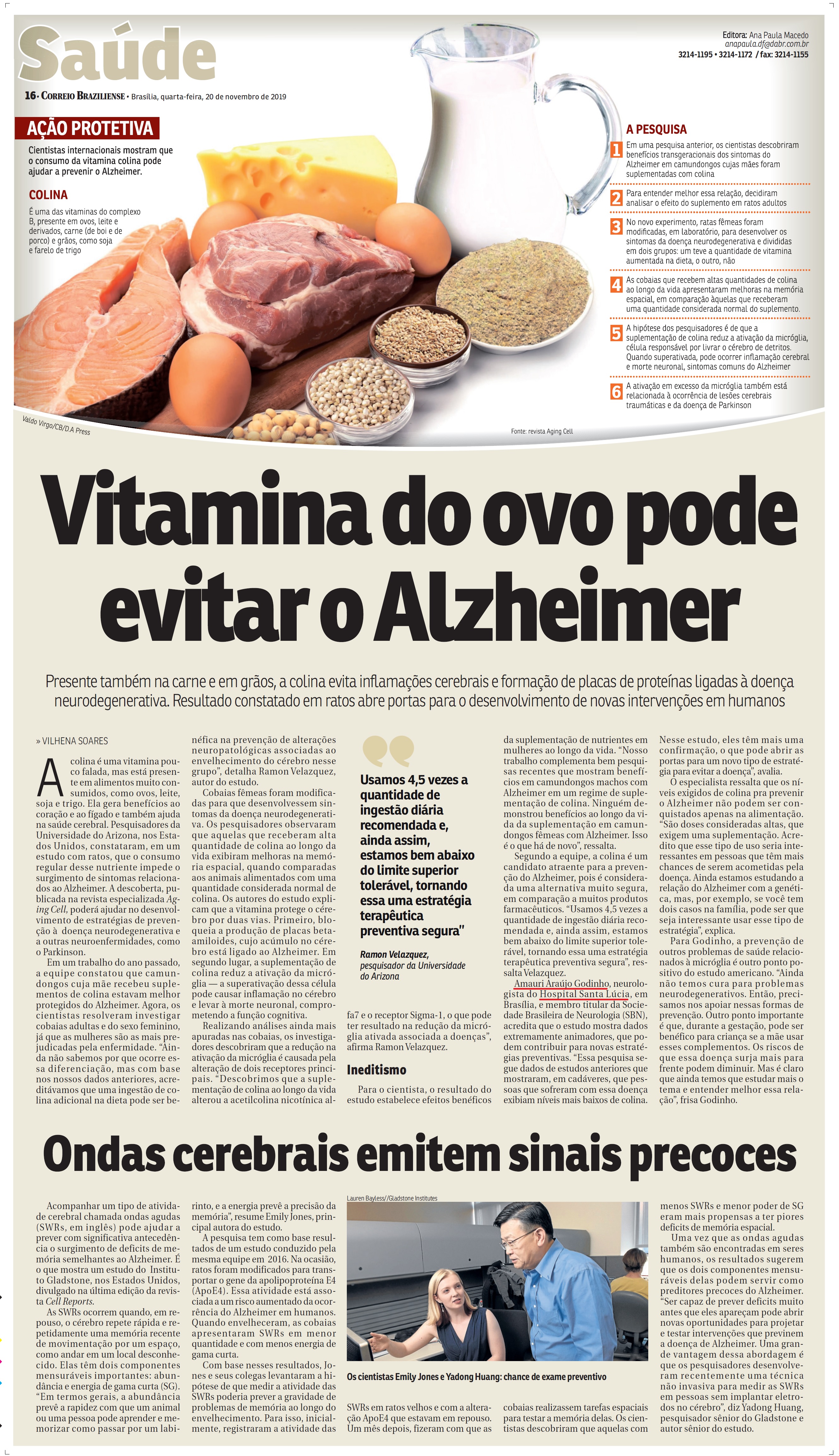 Correio Braziliense - Dr. Amauri Araújo Godinho HSLS - 20-11-2019