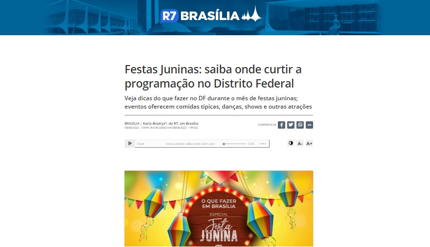 R7 | BRASÍLIA SHOPPING – DGBB Comunicação e Estratégia